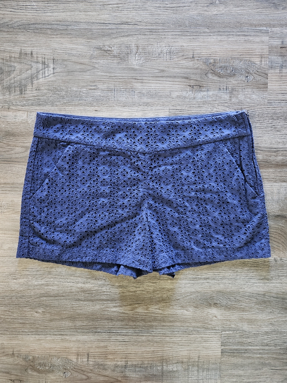 Lilly Pulitzer Blue Makenna Petal Eyelet Shorts